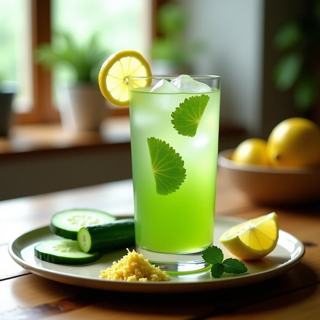 B EBIDA Detox de Pepino, Jengibre y Aloe Vera: Infusión para Depurar el Organismo