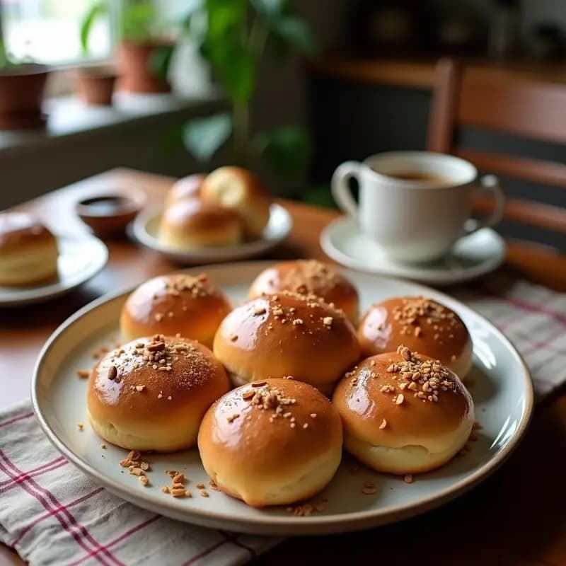 Bollos de Canela Suecos con Cardamomo y Azúcar de Coco: Desayuno Saludable