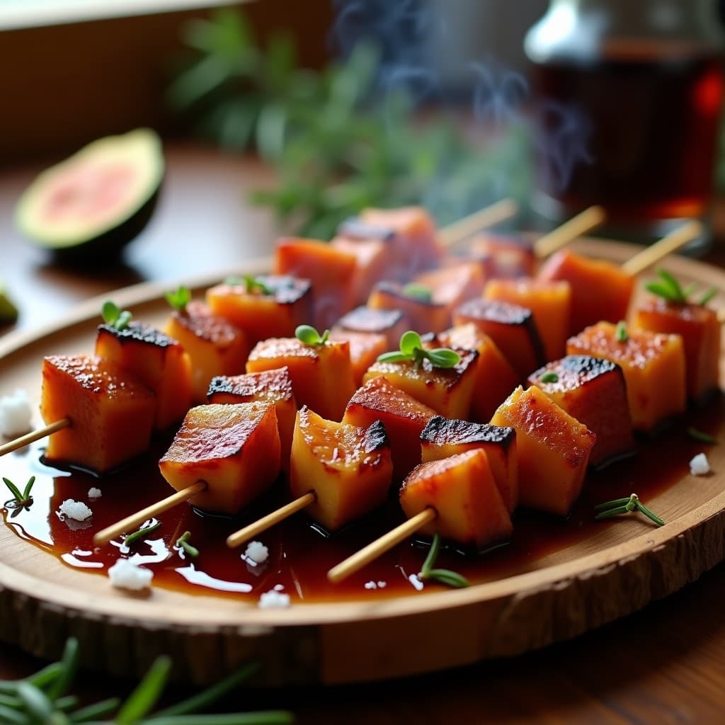 Brochetas de Higos Frescos y Panceta Ibérica con Reducción de Pedro Ximénez: Receta Gourmet en Grill