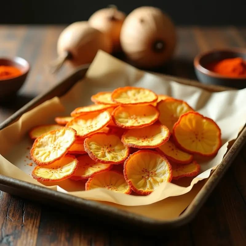 Chips de Raíz de Loto Crujientes al Horno: Snack Asiático Sin Aceite y Baja en Calorías
