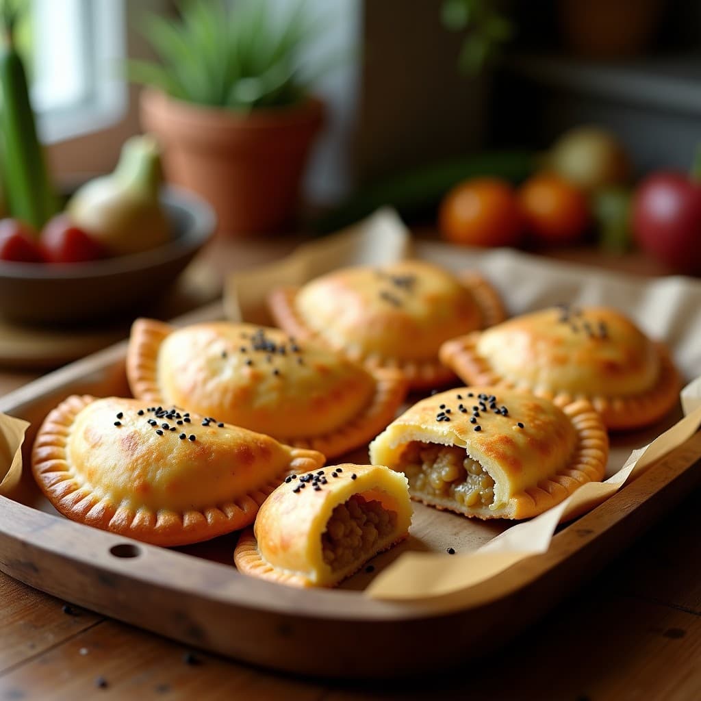 Empanadas de Harina de Sorgo Rellenas de Puerro y Queso Vegano: Receta Sin Gluten y Crujiente
