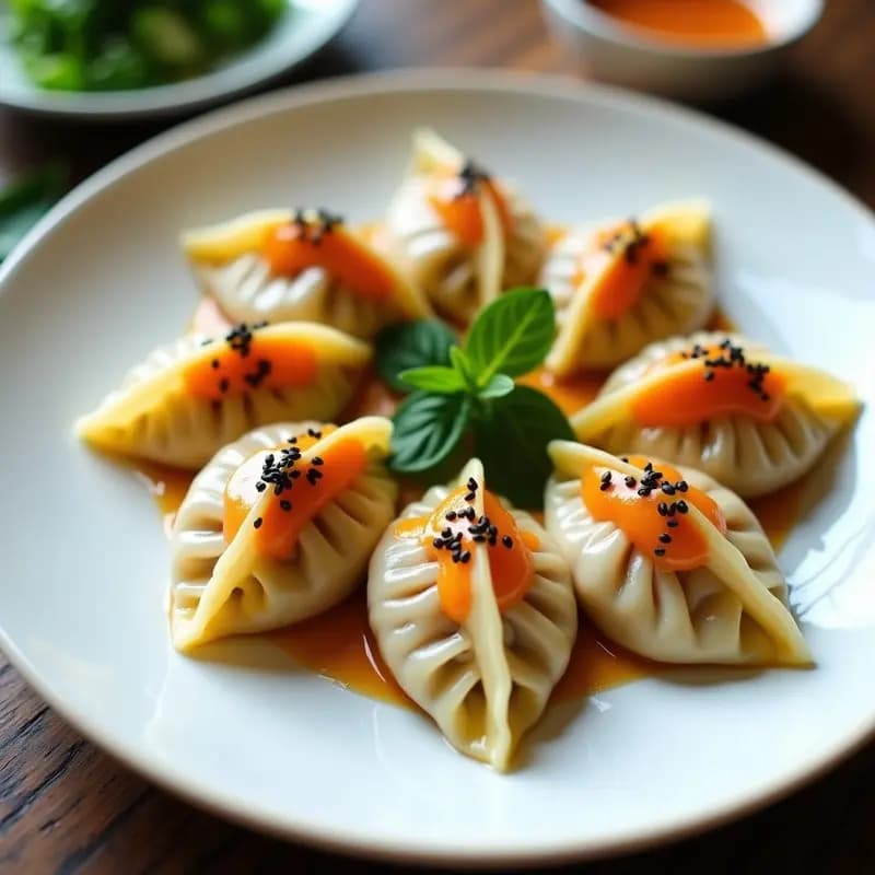 Gyoza de Col y Zanahoria con Salsa Ponzu: Receta Japonesa Vegana y Sin Freír