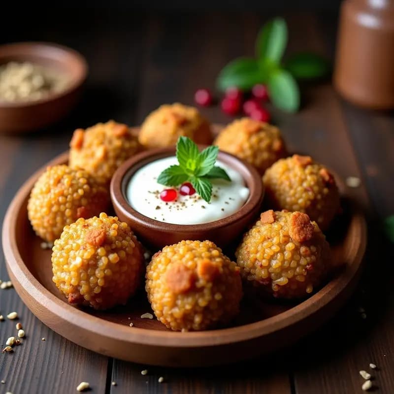 B Syrian Kibbeh de Quinoa y Nueces: Aperitivo Árabe Vegano y sin Gluten en 25 Minutos