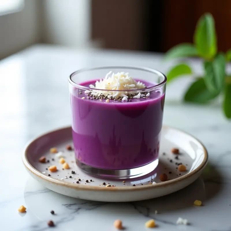 Majarete de Batata Morada con Especias de Chai: Postre Dominicano Sin Azúcar