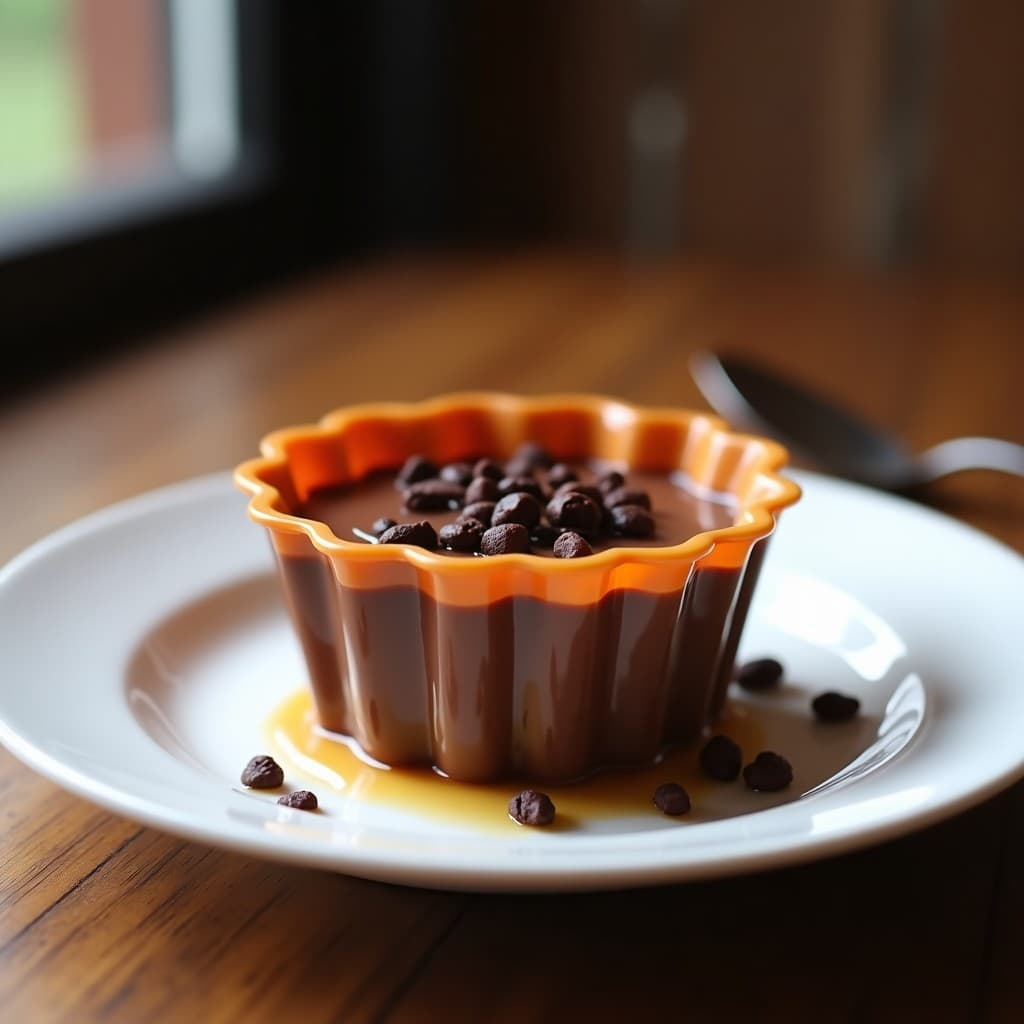 Pudín de Chocolate y Batata con Topping de Pepitas de Cacao: Postre Vegano Sin Azúcar en Airfryer