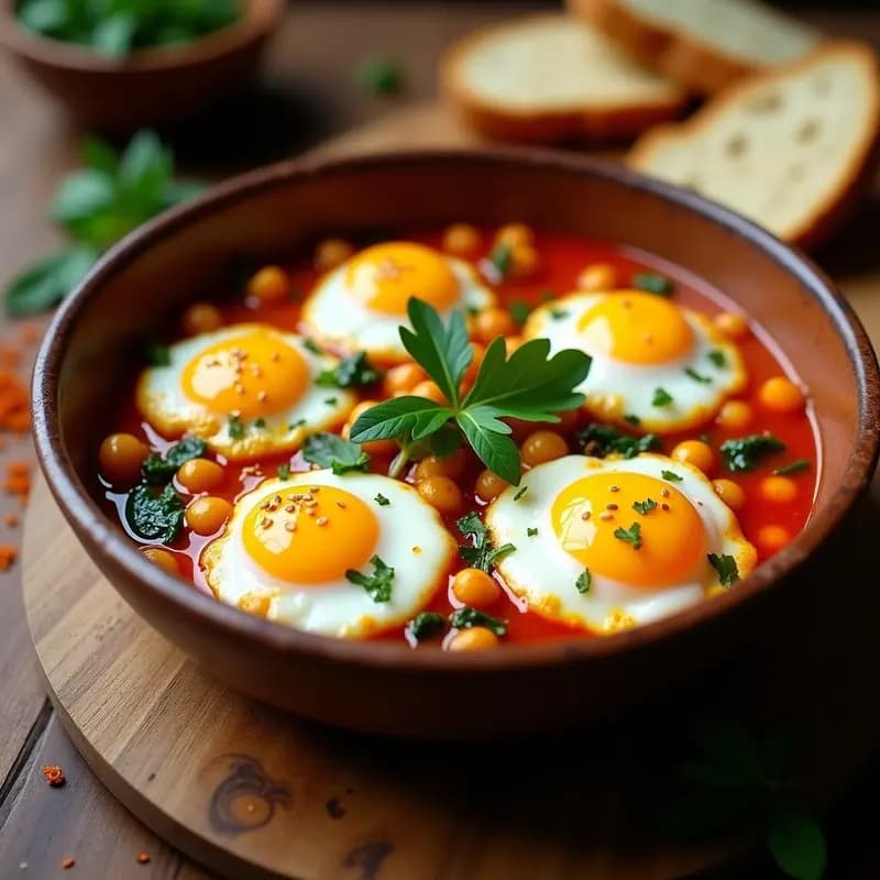 Shakshuka de Calabaza y Garbanzos con Huevo Poché: Receta Vegana para Otoño