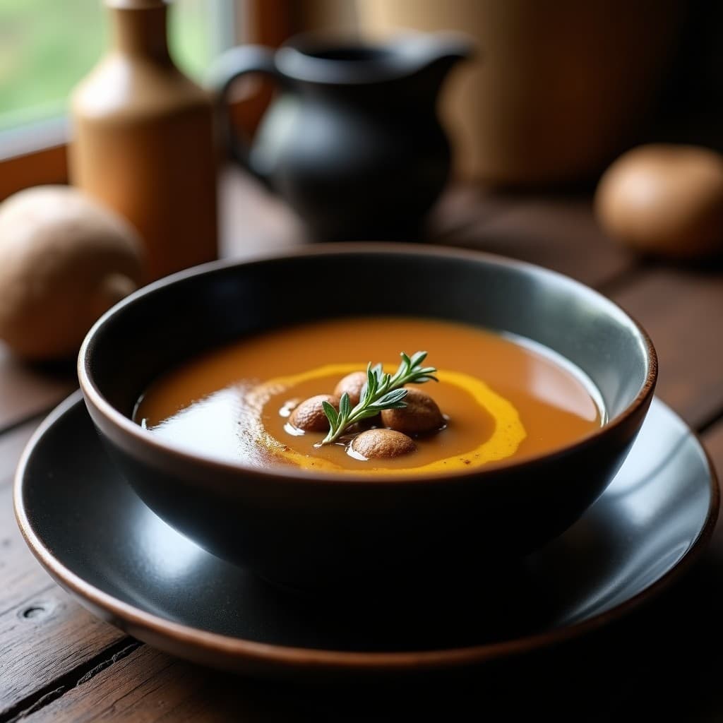 Sopa de Caoba y Hongos Medula: Receta de Bosque en Olla Express con Aroma a Trufa
