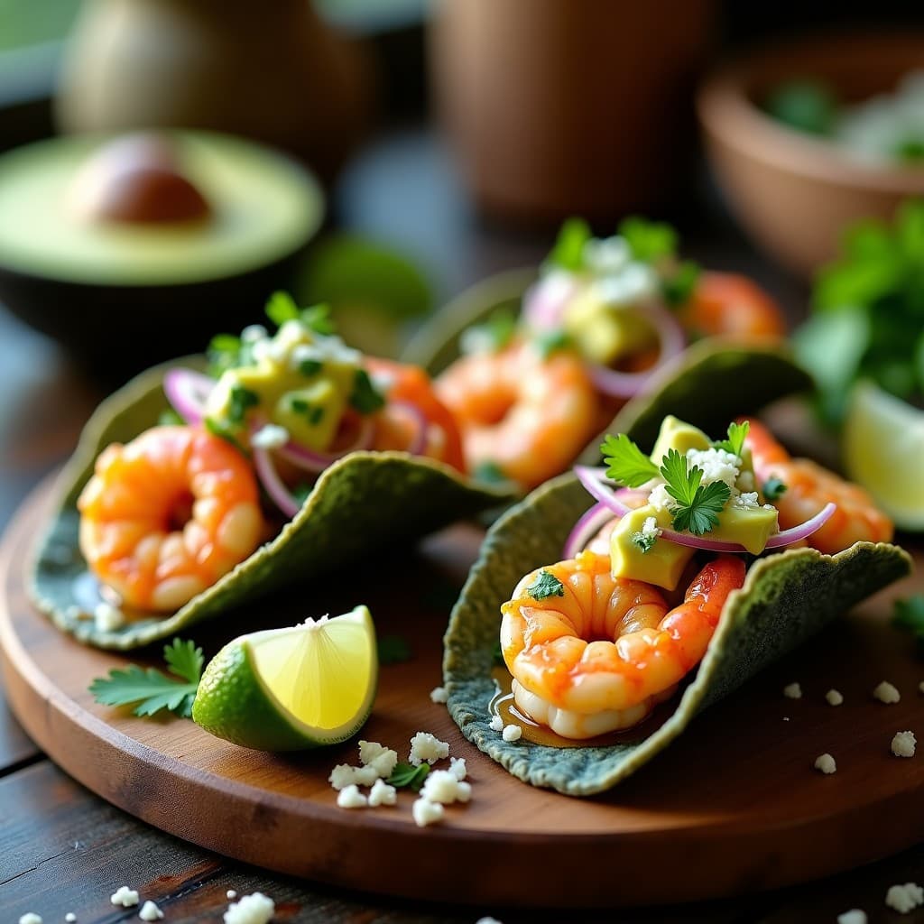 Tacos de Camarones al Ajillo y Mojo de Cilantro: Receta Mexicana en Sartén Antiadherente