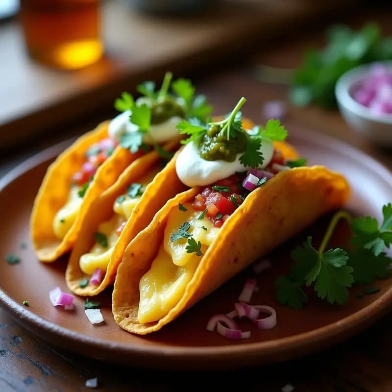 Tacos Dorados de Queso Blue Corn: Receta Crujiente en 15 Minutos sin Freír