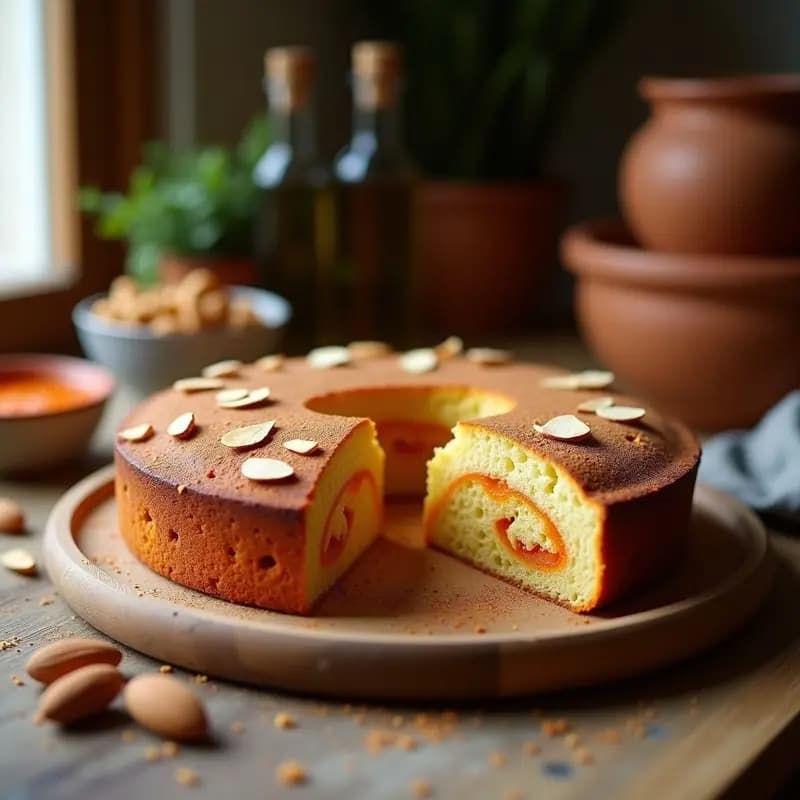 Torta de Aceite de Oliva con Romesco de Almendras y Ñoras: Postre Catalán Sin Harina y Keto