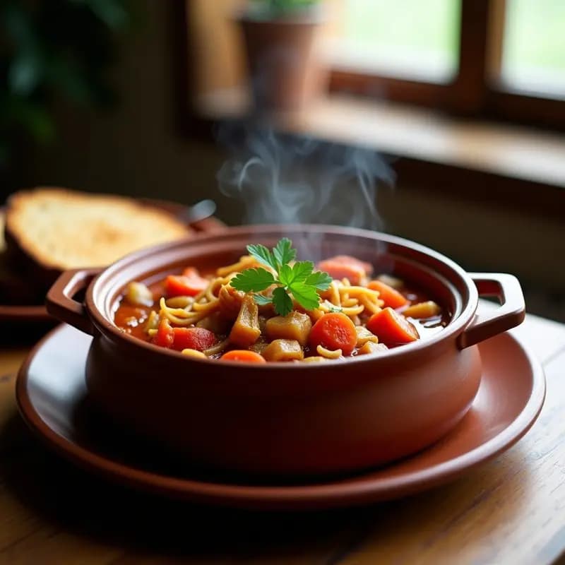 Goulash de Jackfruit y Pimientos: Estofado Húngaro Vegano en Olla Lenta