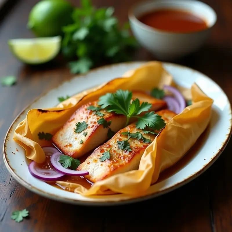 Pescado a la Talla con Chipotle y Limón: Receta Mexicana en Papillote en 20 Minutos