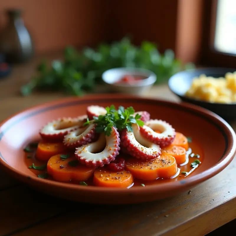 Pulpo a la Gallega con Batata Asada: Receta Española Alta en Proteína y Sin Gluten