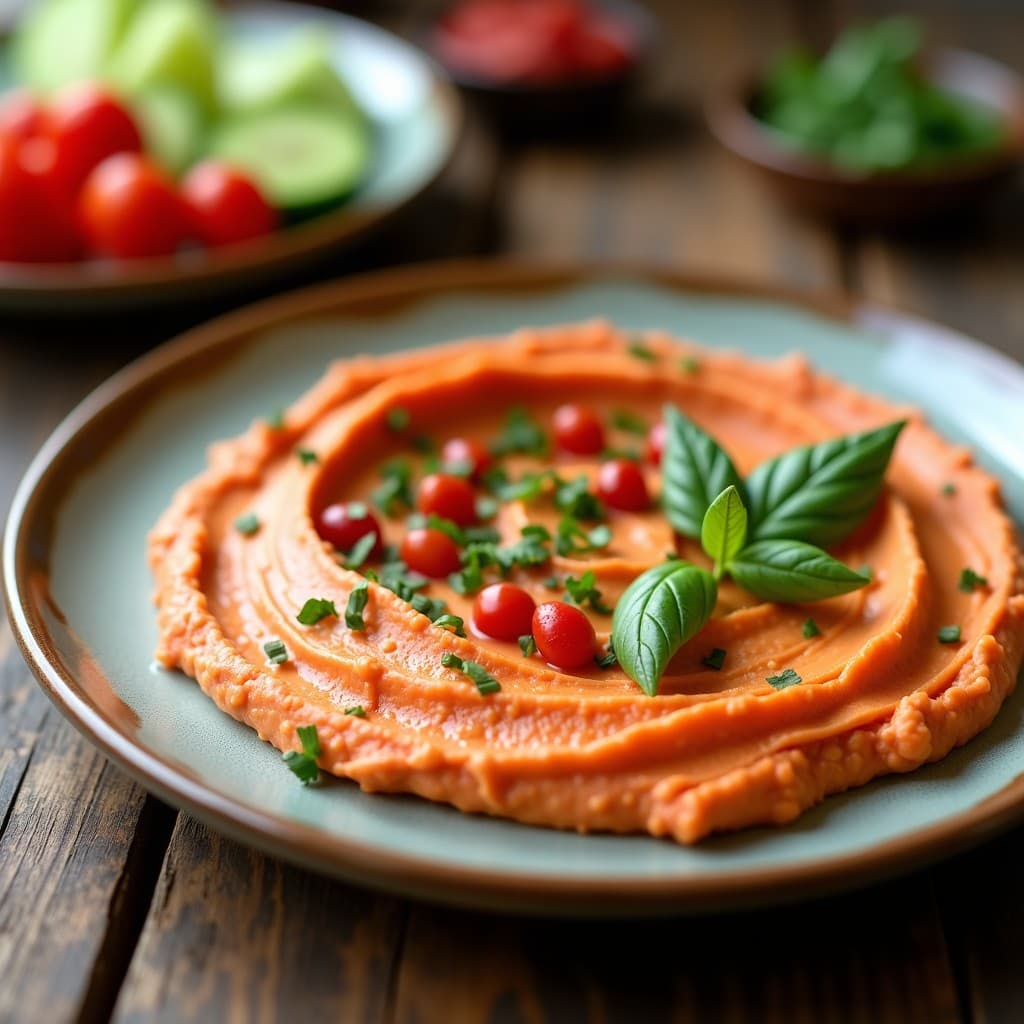 Hummus Rosa de Remolacha con Crudités