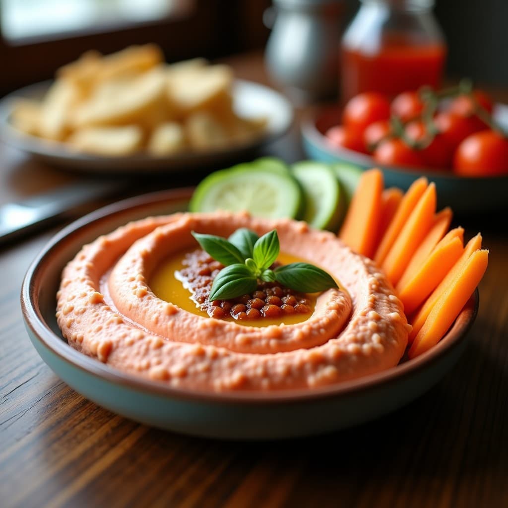 Hummus de Remolacha con Crudités