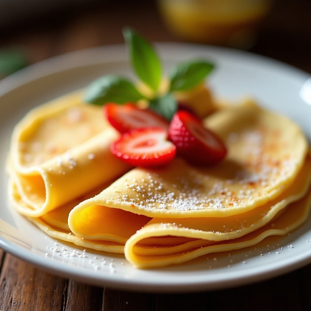 Crepes de avena saludables y deliciosos en una sartén, lista para ser rellena con ingredientes dulces o salados