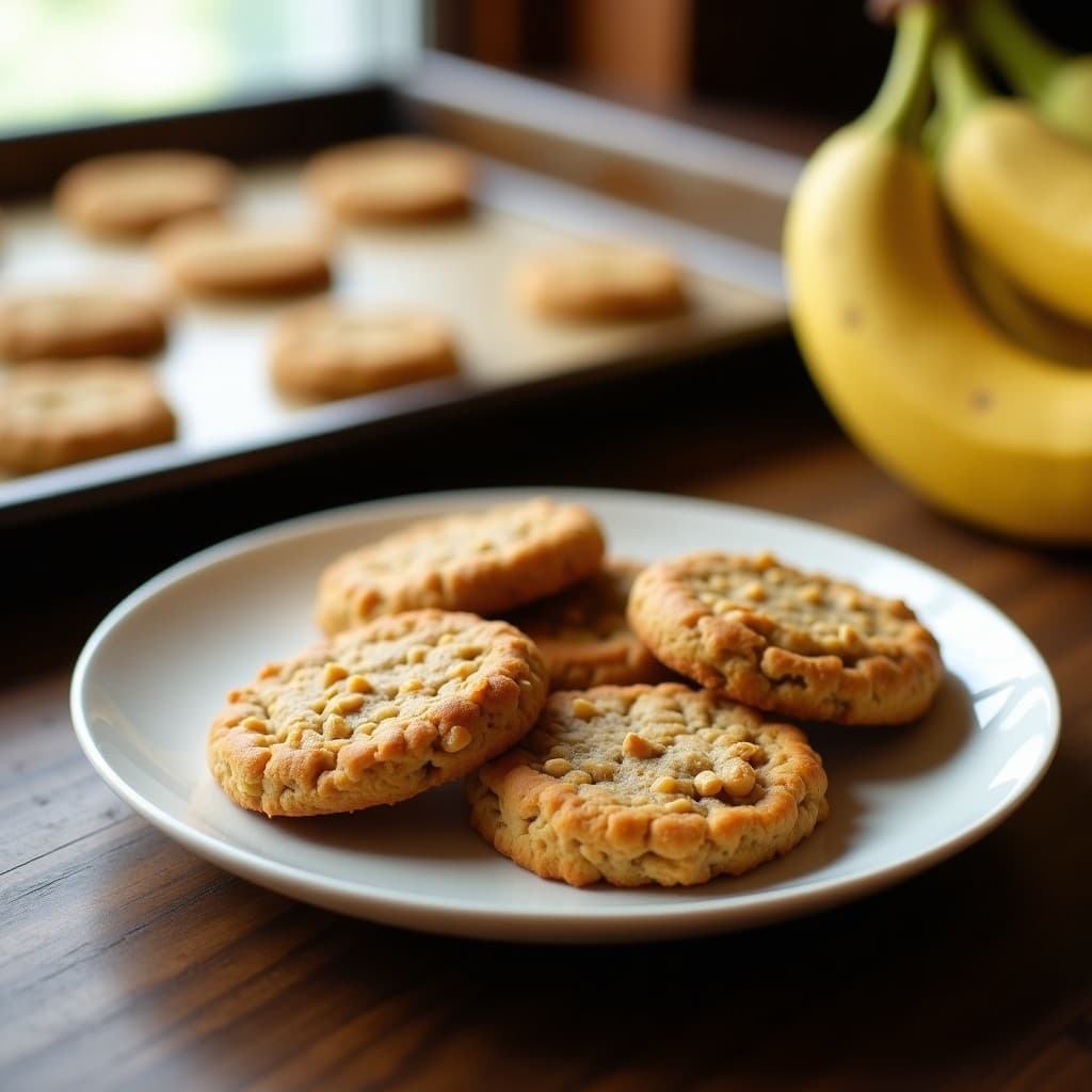 Galletas de Avena y Plátano (3 Ingredientes)