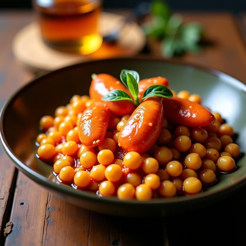 Garbanzos Estofados con Langostinos y Hierbabuena