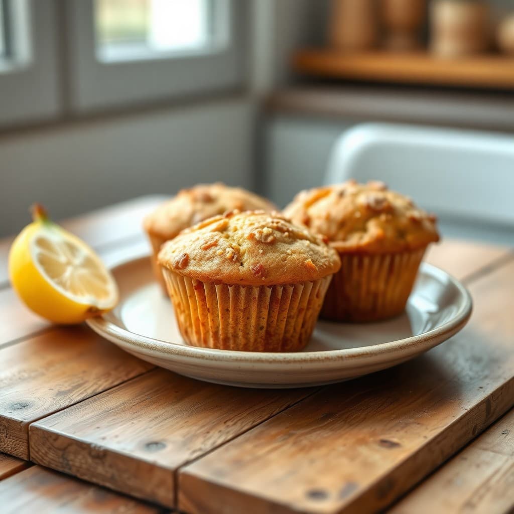Muffins de Arándanos al Microondas