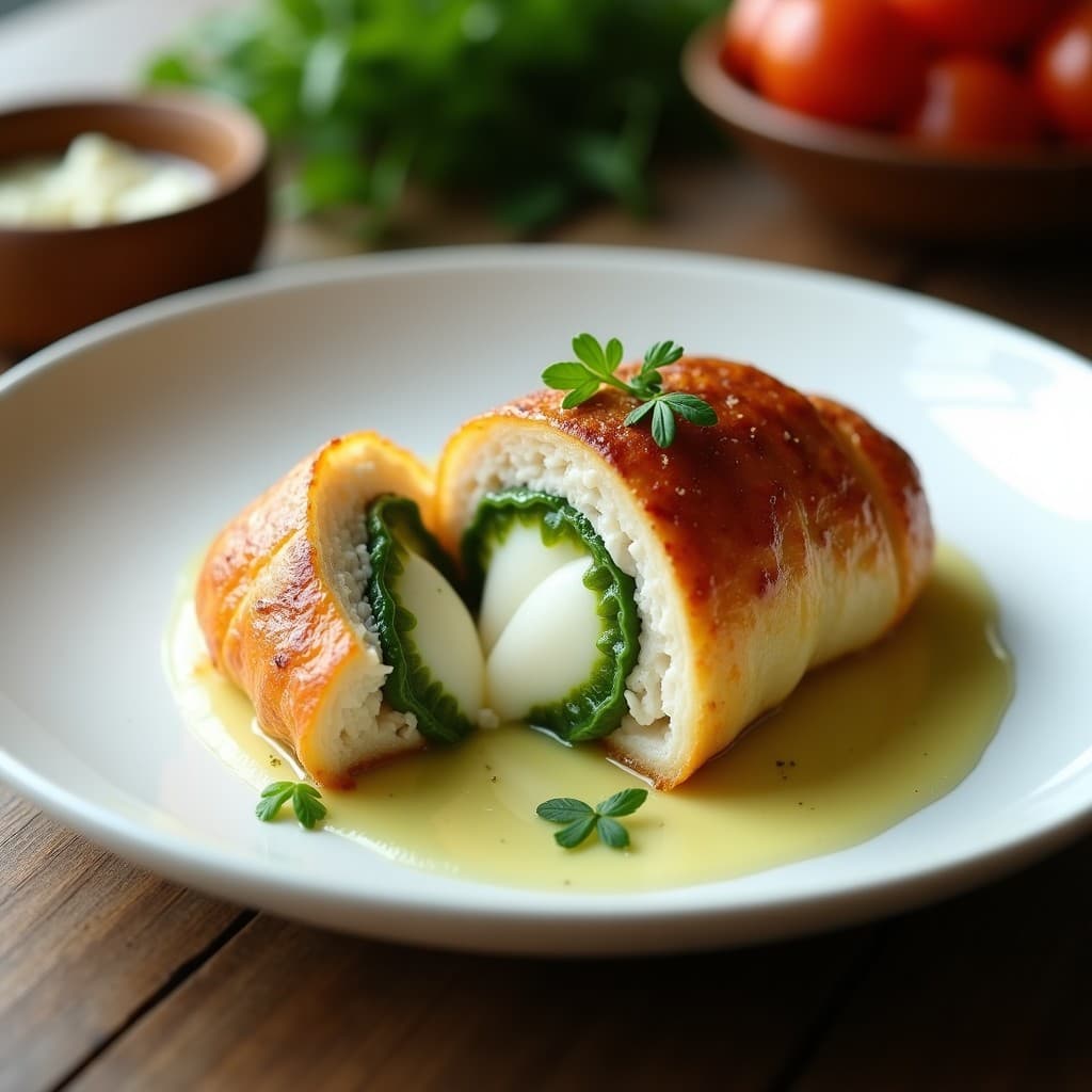 Pechugas rellenas de espinaca y ricotta al horno, receta fácil y jugosa con queso ricotta y espinacas frescas