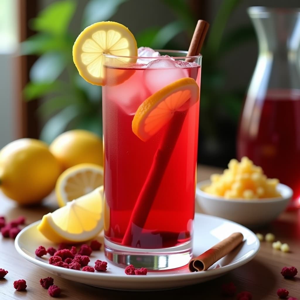 Bebida de Agua de Jamaica con Jengibre y Limón: Infusión Detox y Diurética en 10 Minutos