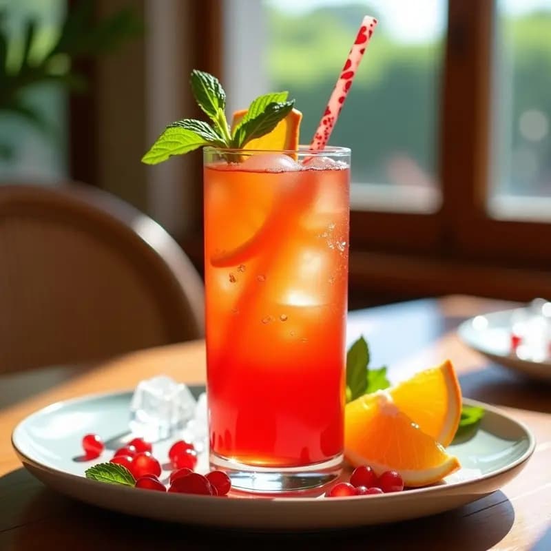 Aperol Spritz con Granadina y Hierbabuena: Cóctel Italiano Veraniego Sin Alcohol