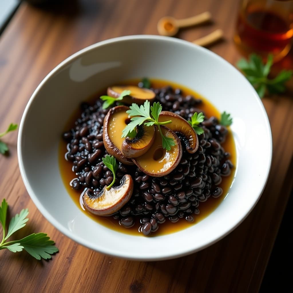 Arroz Salvaje con Champiñones y Azafrán: Receta en Thermomix Vegana y Aromática