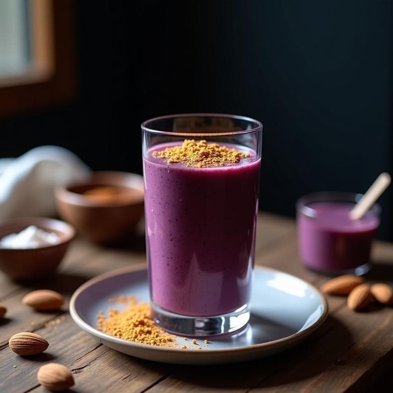 Bebida de Açaí con Leche de Almendras y Maca: Batido Energético Peruano y Vegano