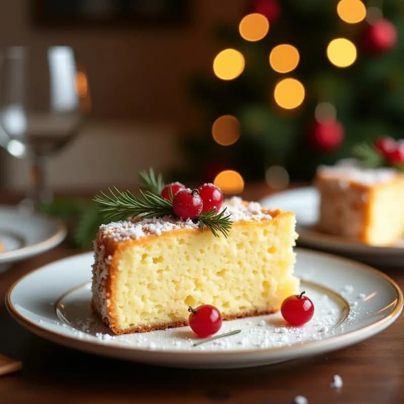 Bibingka Filipino de coco y queso de búfalo servido en cazuela de barro sobre hojas de plátano, con trozos de queso derretido y coco rallado por encima. Postre navideño tradicional filipino con textura esponjosa y dorada.