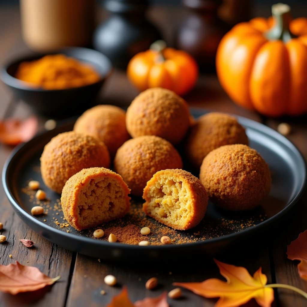 Bolitas de Quinoa y Calabaza con Especias de Pumpkin Spice: Snack Vegano para Halloween
