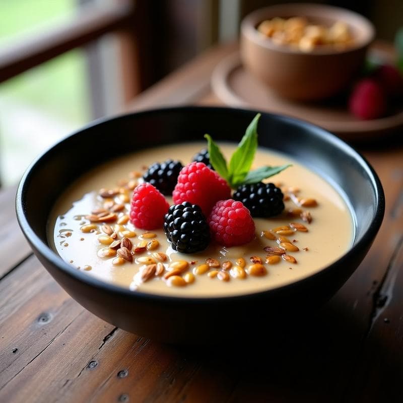 Bowl de Amaranto con Leche de Yegua y Frutos Rojos: Desayuno Mongol Tradicional
