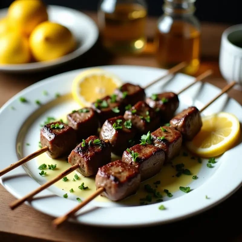 Brochetas de Cordero con Hierbas Provenzales y Limón: Receta Francesa en Barbacoa y Baja en Carbohidratos