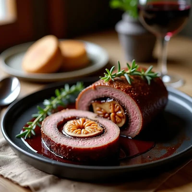 Bulto de Res Relleno con Higos y Nueces: Receta Argentina de Estancia en Olla Lenta
