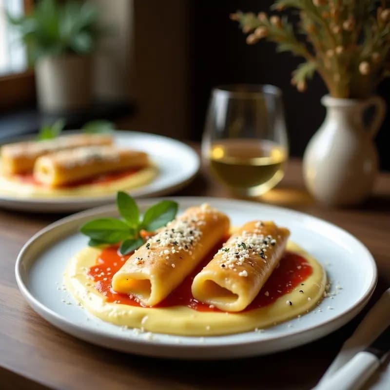 Canelones de Espárragos y Ricotta con Salsa Bechamel Sin Lactosa: Receta Italiana Primaveral