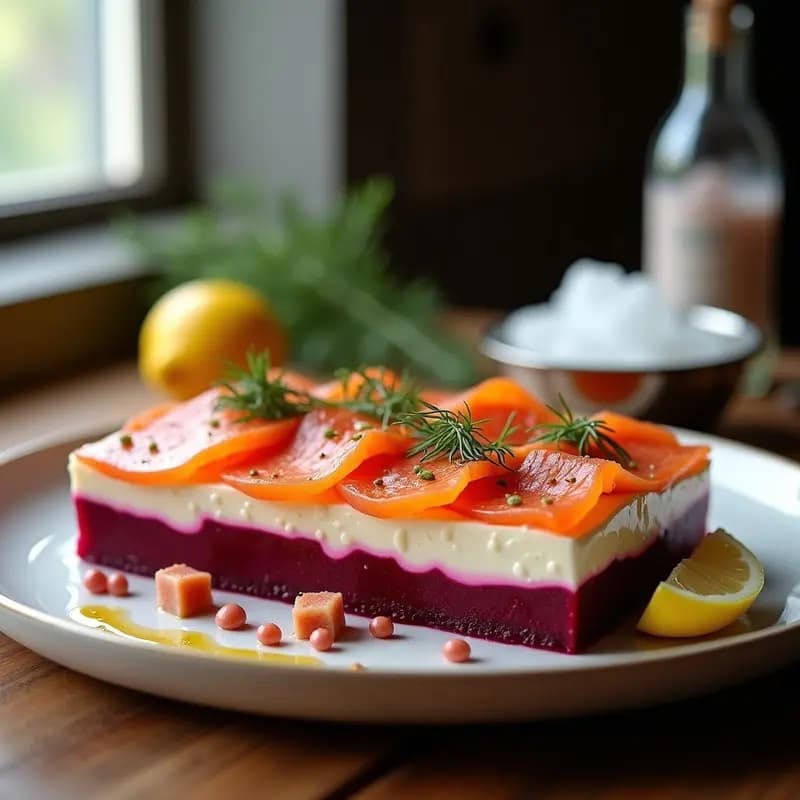 Causa de Remolacha y Salmón Ahumado: Receta Peruana Fría con Toque Escandinavo