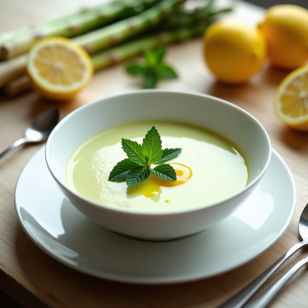 Crema Fría de Espárragos Blancos y Limón: Receta en Olla Exprés Vegana y Digestiva