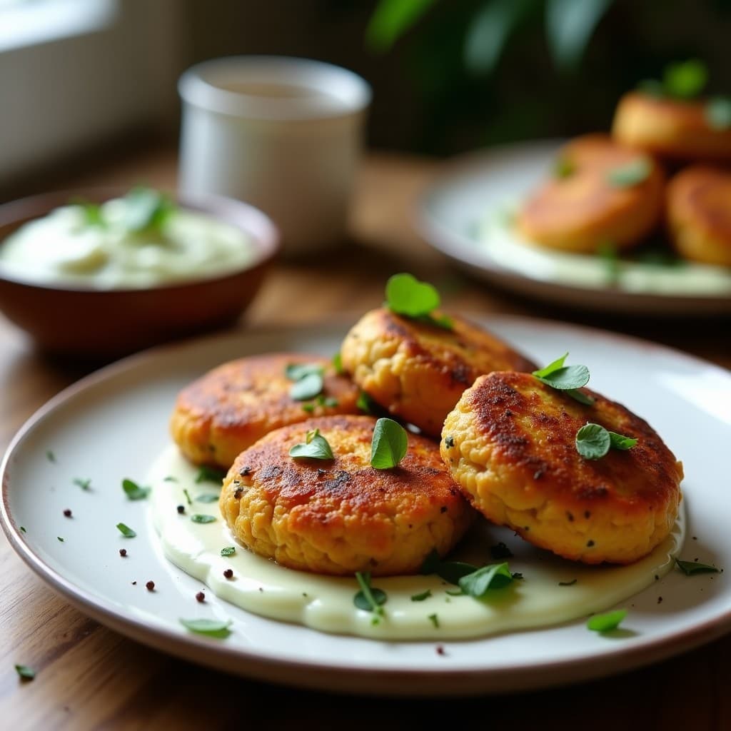 Croquetas de Lentejas Rojas y Avena con Salsa de Yogur de Coco: Receta Vegana al Horno