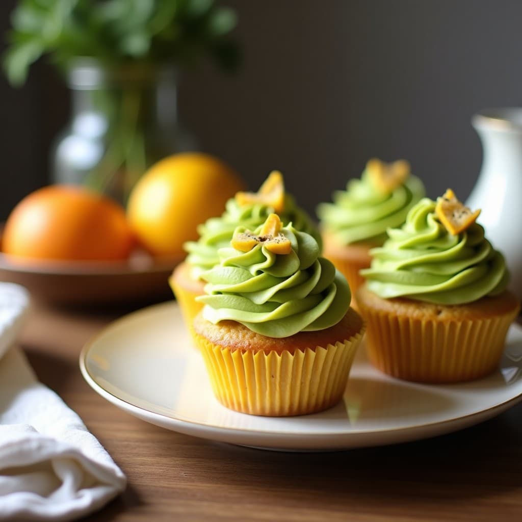 Cupcakes de Harina de Cocos y Maracuyá con Frosting de Aguacate: Postre Vegano y Sin Azúcar