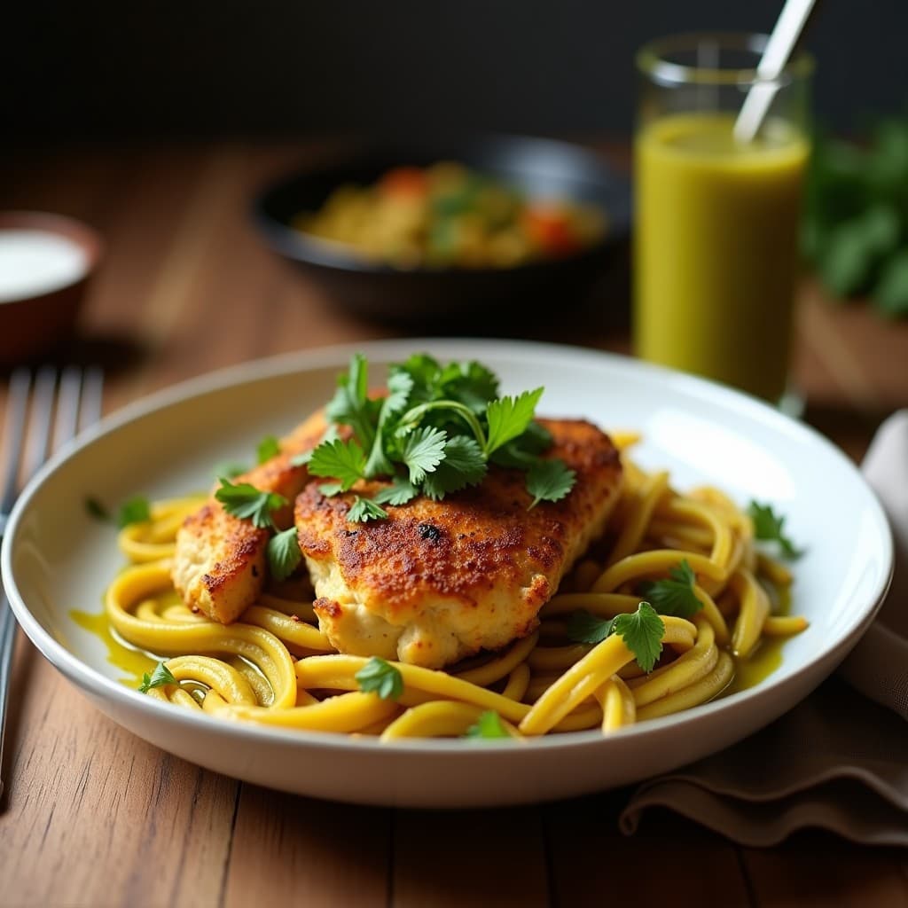 Curry Verde Tailandés con Pollo: Receta Auténtica en Airfryer en 25 Minutos