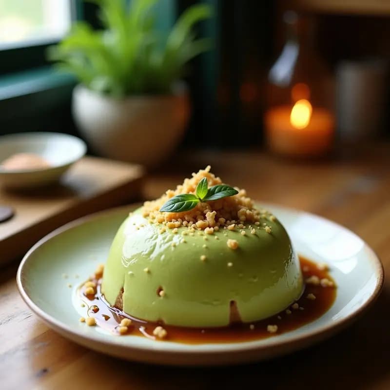 Vaso alto transparente con TikTok Dalgona de Matcha y Coco sin azúcar, espuma verde esponjosa sobre hielo picado, decorado con matcha en polvo y coco rallado, fondo blanco minimalista.