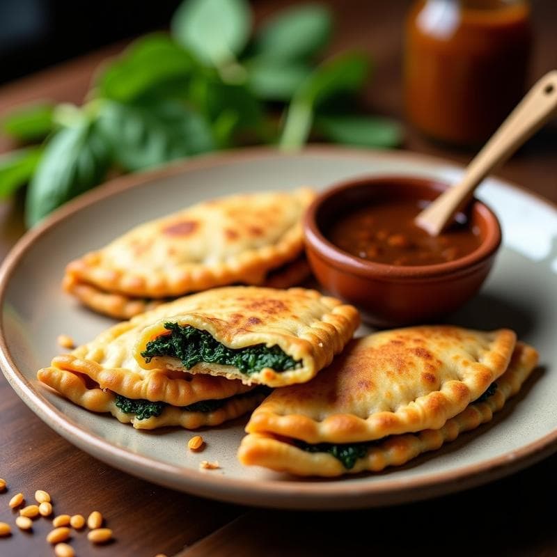 Empanadas de Mijo y Espinacas con Salsa de Tamarindo: Receta Sin Gluten y Crujiente