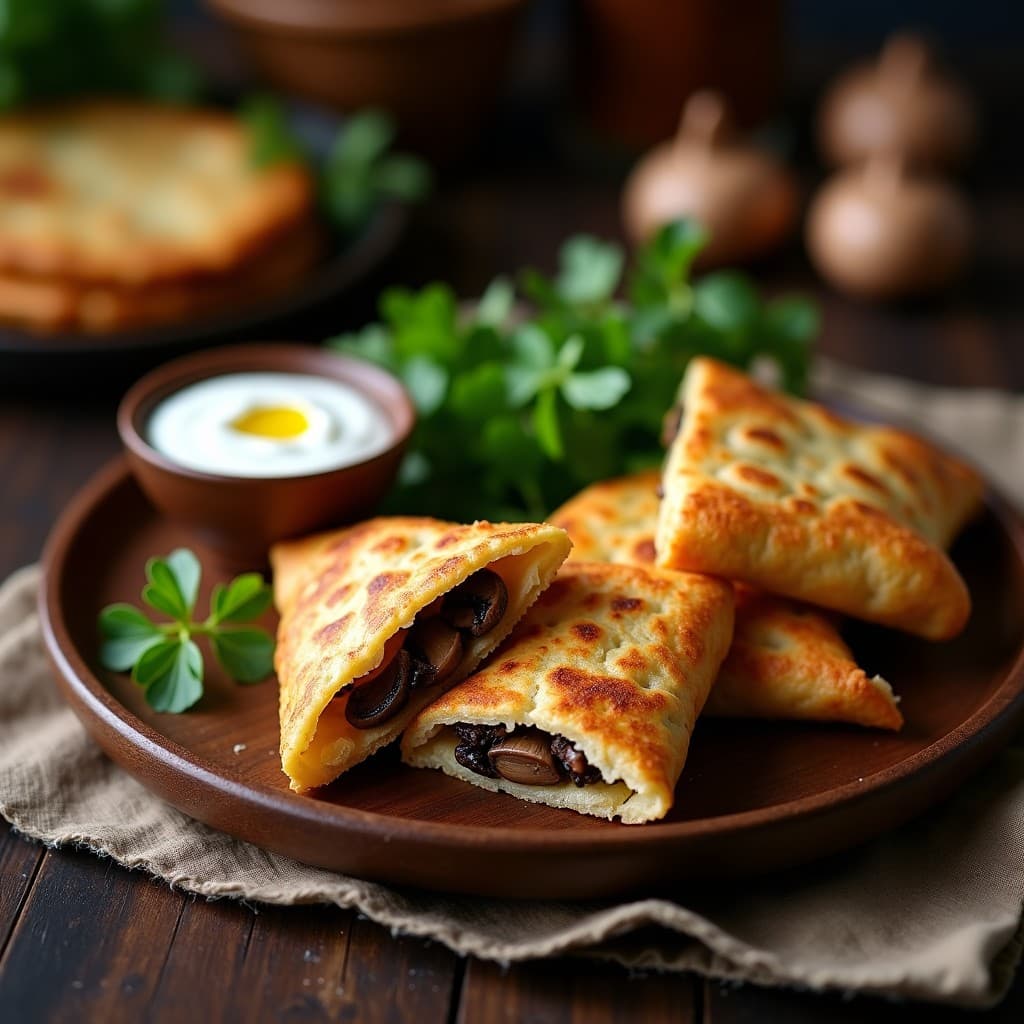 Empanadillas de Harina de Teff y Hongos Porcini: Receta Sin Gluten en Airfryer