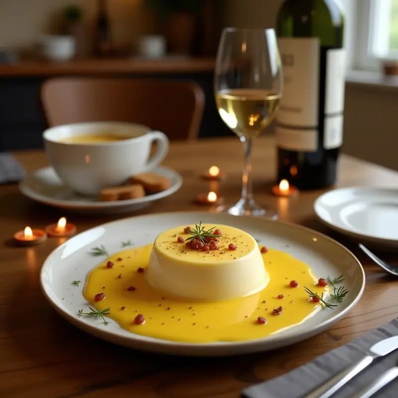 Fondue de queso suizo con vino blanco servida en cazuela de barro sobre mesa rústica, acompañada de pan tostado, brócoli, zanahorias baby y pimientos asados en pinchos de madera.