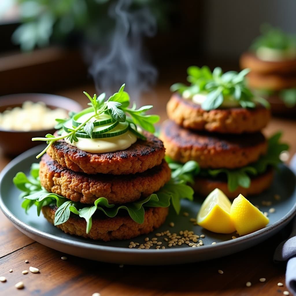 Hamburguesas de Hongos Shiitake y Lino Dorado: Receta Vegana y Umami en Thermomix
