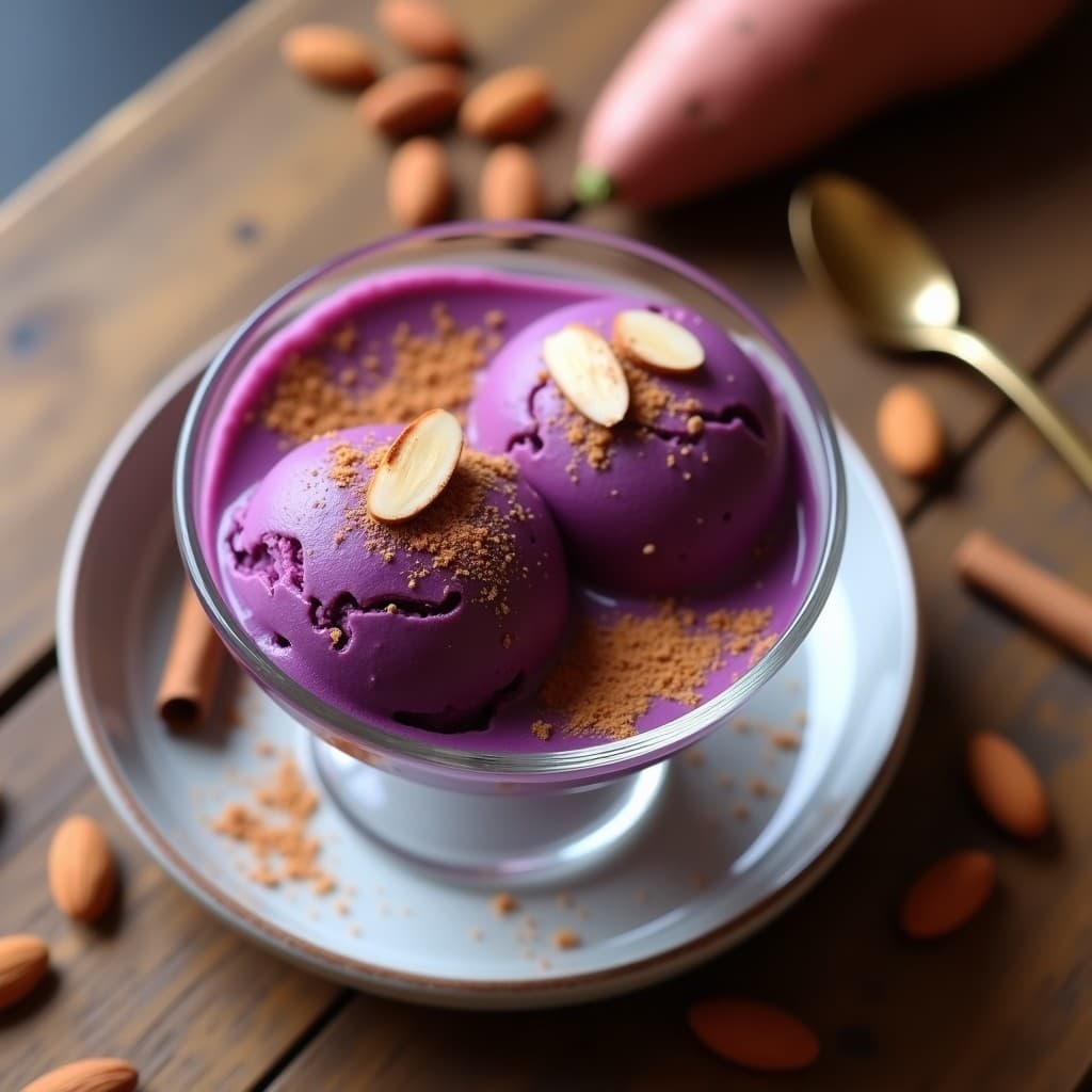 Helado de Batata Morada y Canela: Postre Vegano Sin Azúcar en Thermomix