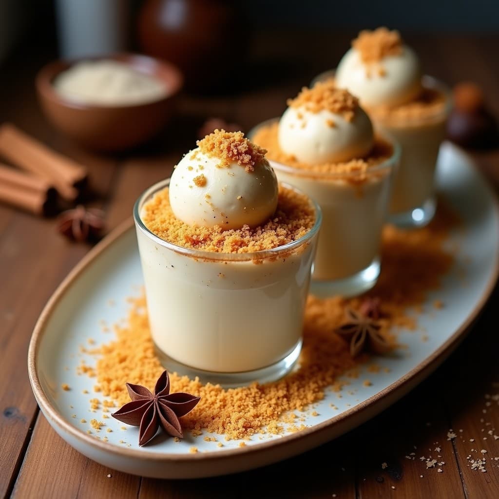 Helado de Té Chai y Panela con Crumble de Cocos: Postre Indio Sin Lácteos