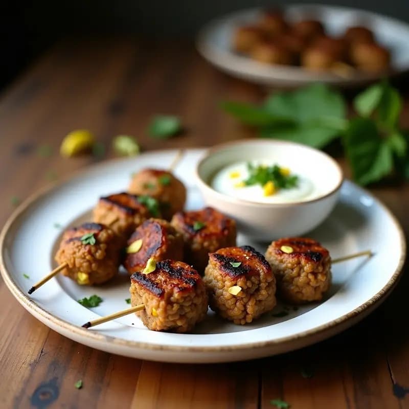 Kofta de Cordero con Especias de Baharat: Receta Libanesas en Grill con Salsa de Yogur