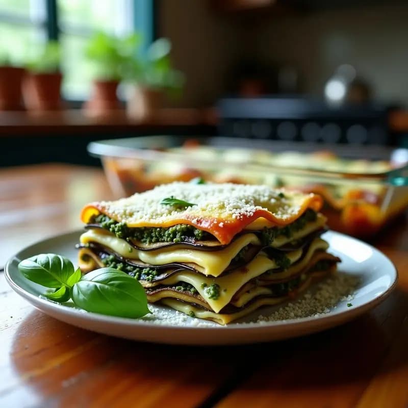 Lasaña de Berenjena y Ricotta sin Horno: Receta Italiana de Bajo Carbohidrato