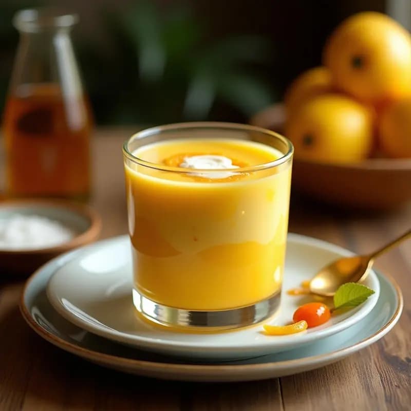 Lassi de Mango y Yogur de Coco: Bebida India Refrescante y Sin Lactosa en 5 Minutos