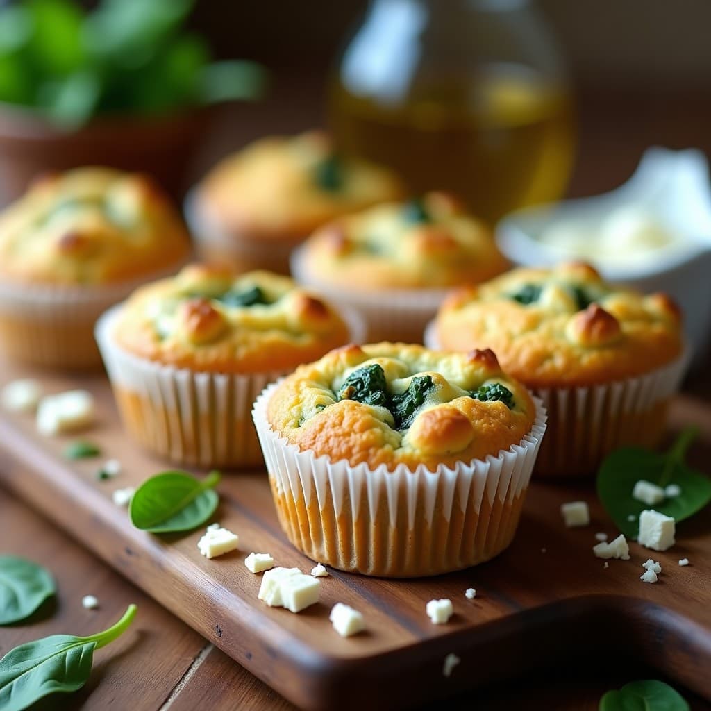 Muffins de Espinacas y Queso Feta: Receta en Thermomix para Desayunos Saludables